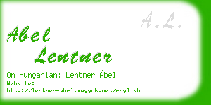 abel lentner business card